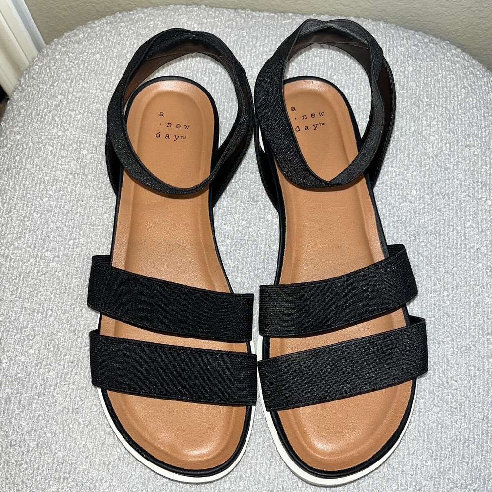a new day black sandals